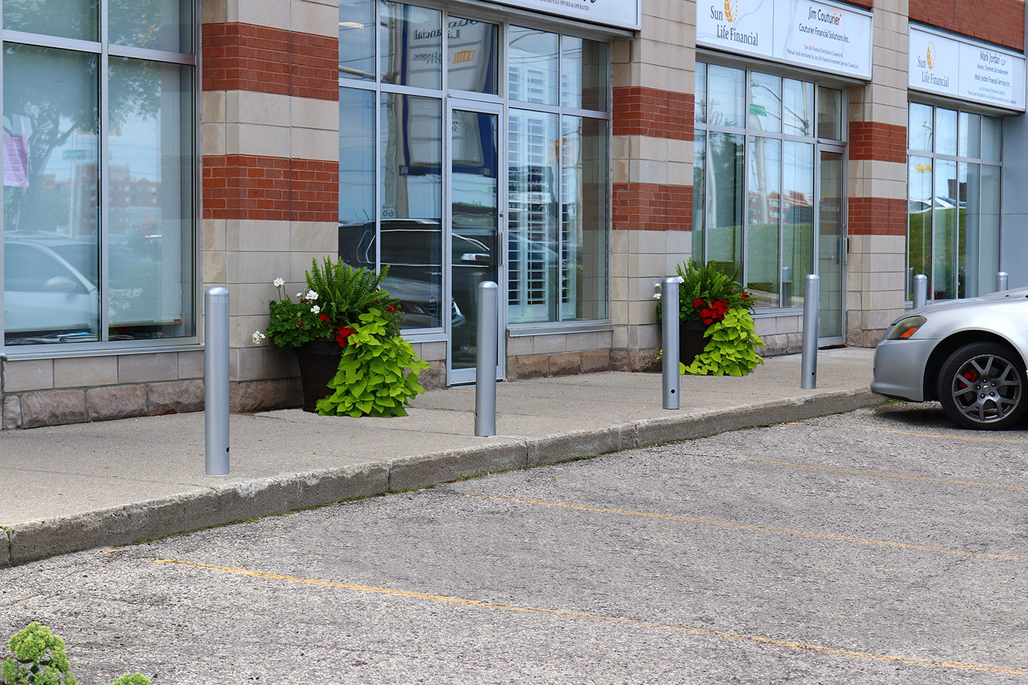 Bollards outside Sun Life Financial