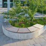 Curved Bench at Hospital