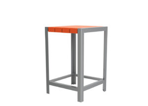 small grey and orange stool
