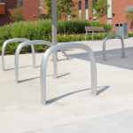 SC Series Bike Racks painted Silver 14 at Milton Hospital