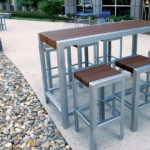 Bar Height Table and Small Individual benches