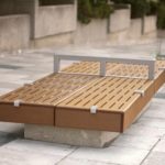 Seating Crate/Bench with arm rest in middle