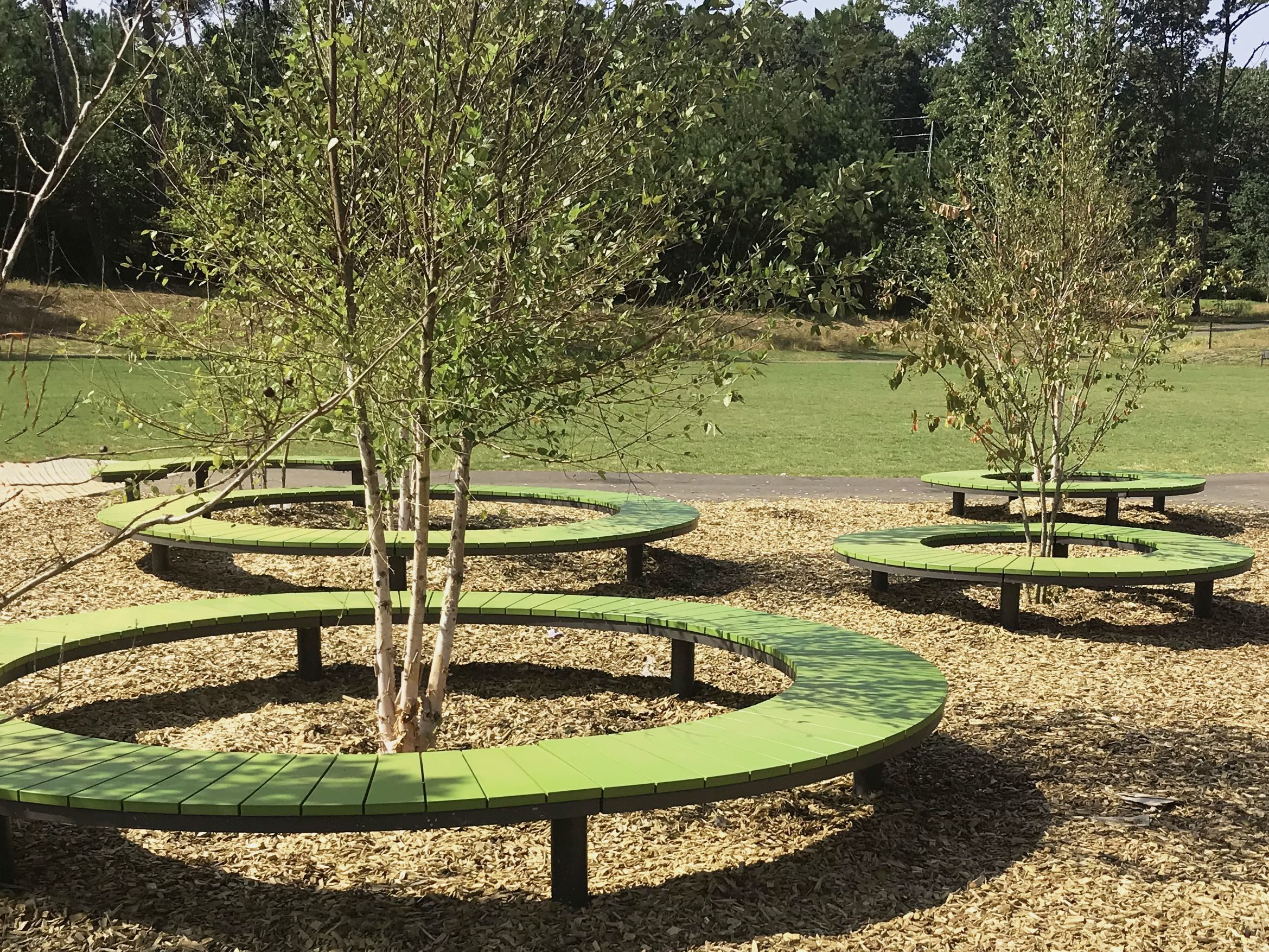 Ogden Benches-Circular-Green HDPE Circular Ogden Benches