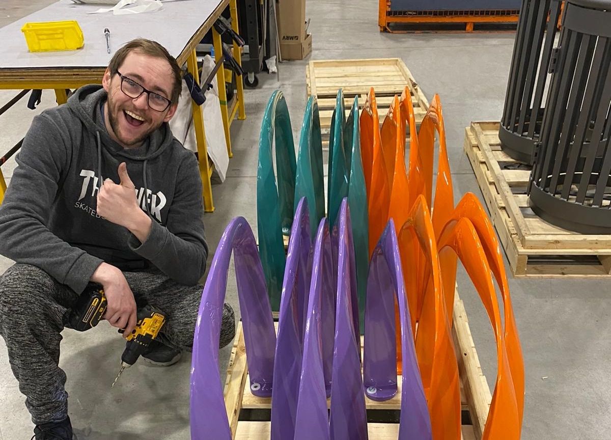 Zack with Colour-full Bike Racks
