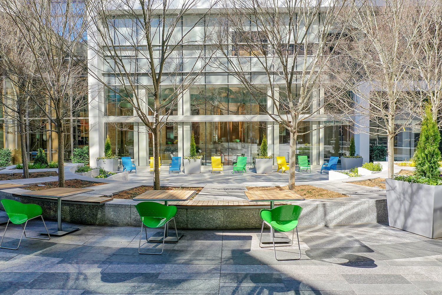 Bank of America Plaza with Foro Tables, Battery Chairs and 720 Chairs