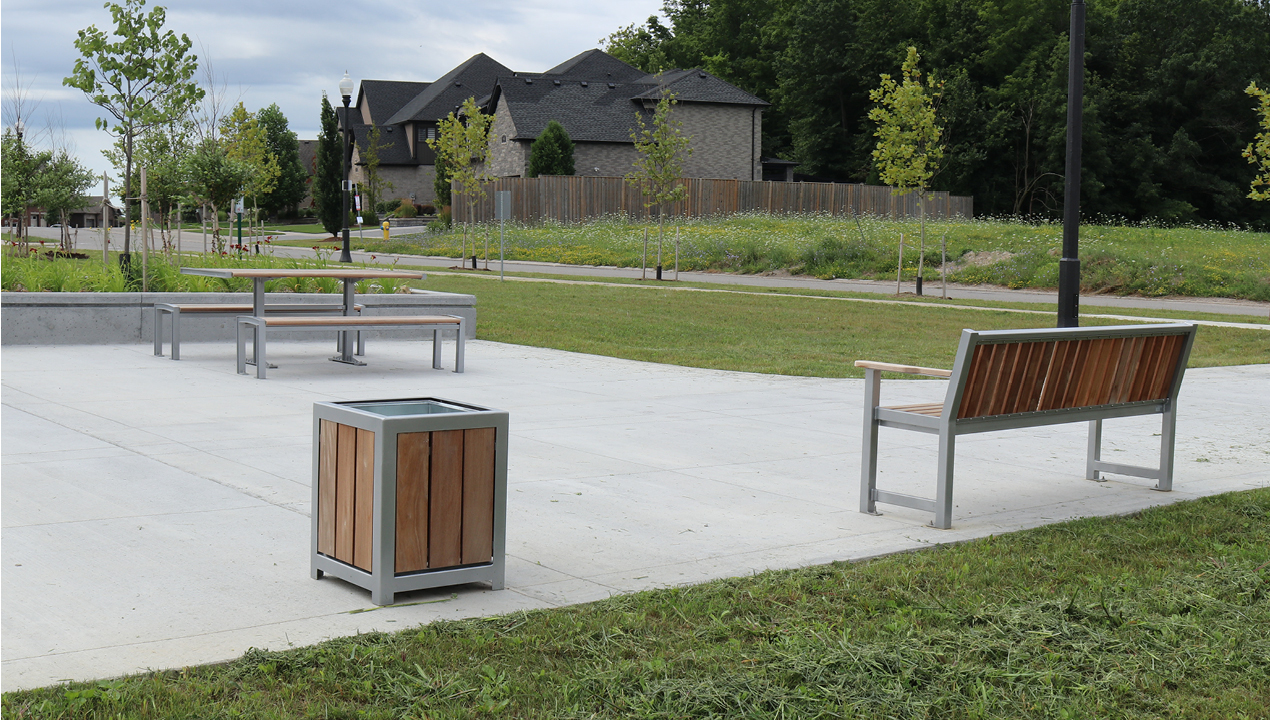 Table, Bench and Planter outside subdivision