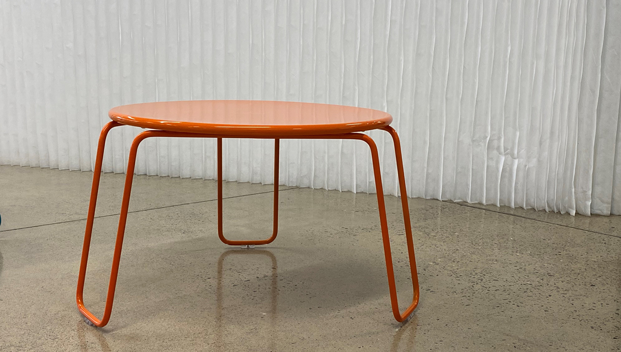 Orange Small Circular Lounge Table