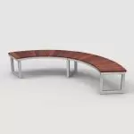 Ogden Layout OGM1900-00013: Arc, front to back slats, ipe wood, square legs