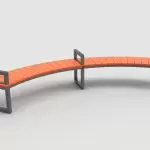 Ogden Layout OGM1900-00014: Arc, front to back slats, hdpe, square arms and legs