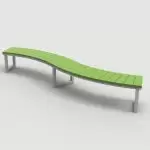 Ogden Layout OGM1900-00023: Combined, wave, front to back slats, HDPE, square legs