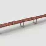 Ogden Layout OGM1900-00041: Backless straight seats, square legs, front to back slats