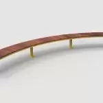 Ogden Layout OGM1900-00063: Arc, front to back slats, ipe wood, pedestal legs