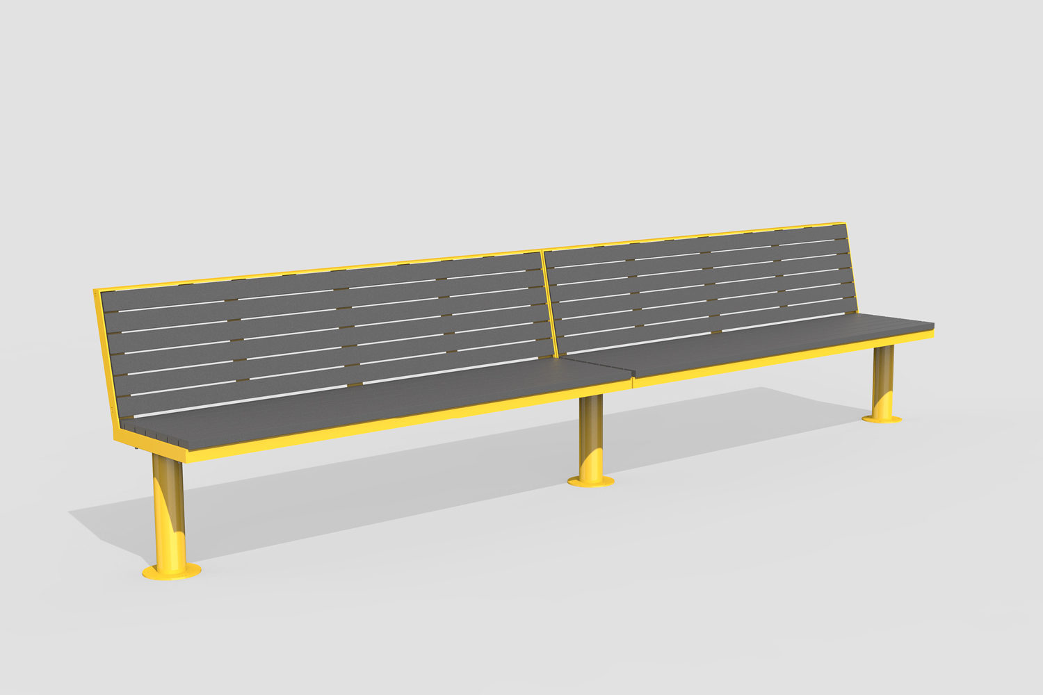 MAGLIN_REN_LAYT_OGM1900-00247 Ogden Layout OGM1900-00247: Backed Straight Seats, left to right slats, hdpe, pedestal legs