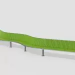 Ogden Layout OGM1900-00253: Combined, left to right slats, hdpe, pedestal legs