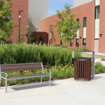 970 Backed Bench and MUG Waste/Recycle Container