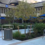 MUG Waste/Recycle Container with Rain Shield and blue liner