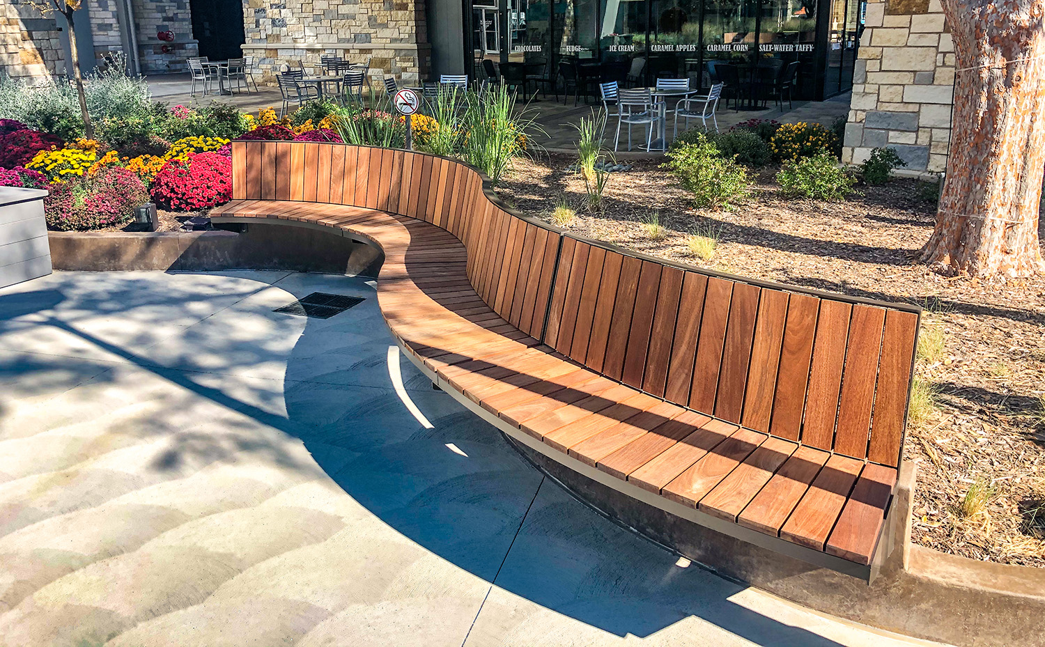 Curved Ogden with Ipe Wood at Grandscape