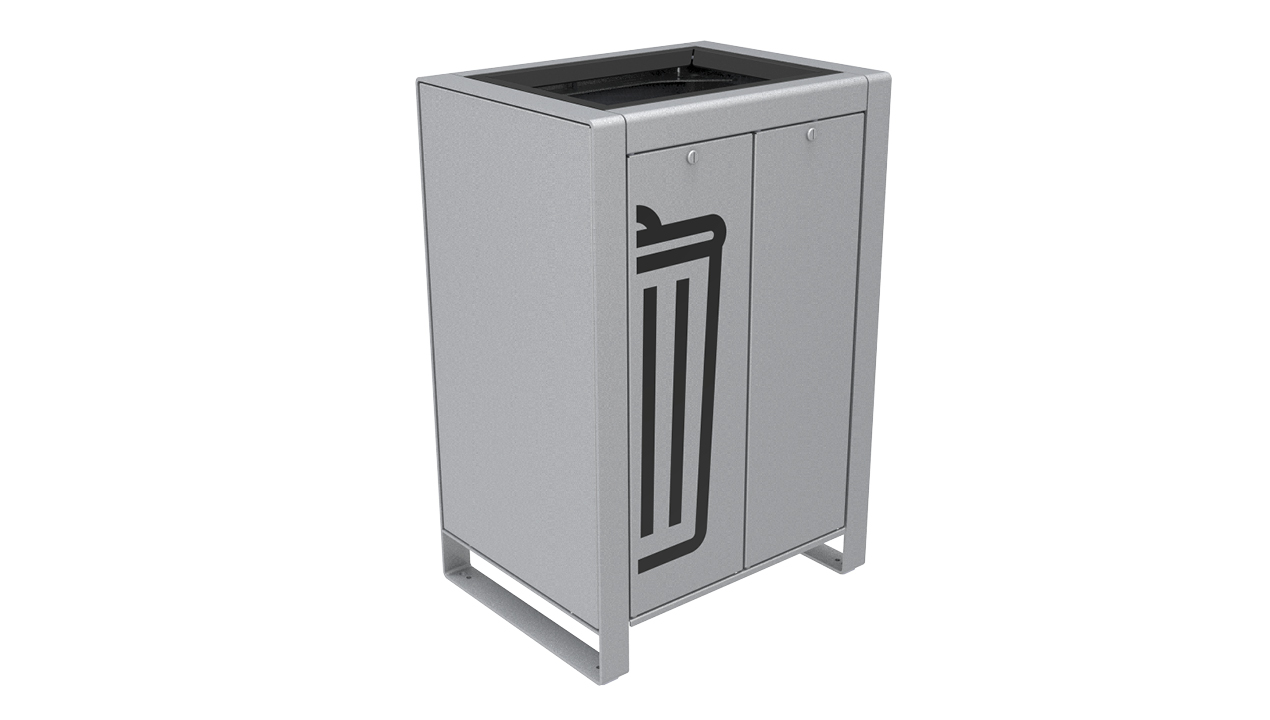 MTR-1500-00003 Lexicon Trash Container with Vinyl Graphics