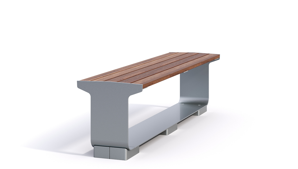 L-Series Backless Bench, Wood