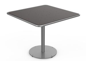 MTB-1700-00518: Square Foro Table, 36in W, OP HDPE Brown, P1, Surface Mount
