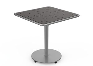 MTB-1700-00525: Square Foro Table, 30in W, OP HDPE Brown, P2, Freestanding