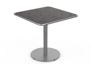 MTB-1700-00529: Square Foro Table, 30in W, OP HDPE Brown, P2, Surface Mount