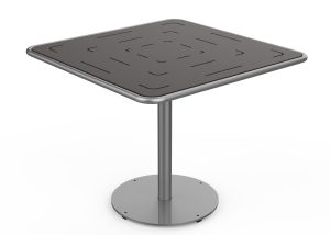 MTB-1700-00530: Square Foro Table, 36in W, OP HDPE Brown, P2, Surface Mount