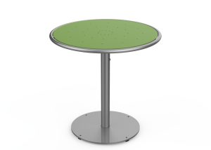 MTB-1700-00621: Round Foro Table, 30in D, OP HDPE Green, P1, Surface Mount