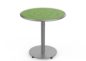 MTB-1700-00629: Round Foro Table, 30in D, OP HDPE Green, P2, Freestanding