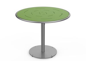 MTB-1700-00634: Round Foro Table, 36in D, OP HDPE Green, P2, Surface Mount