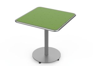 MTB-1700-00641: Square Foro Table, 30in W, OP HDPE Green, P1, Freestanding