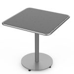 MTB-1700-00769: Square Foro Table, 30in D, OP HDPE Grey, P1, Freestanding