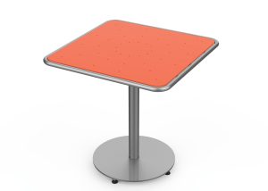 MTB-1700-00897: Square Foro Table, 30in W OP HDPE Orange, P1, Freestanding