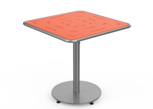 MTB-1700-00909: Square Foro Table, 30in W OP HDPE Orange, P2, Freestanding