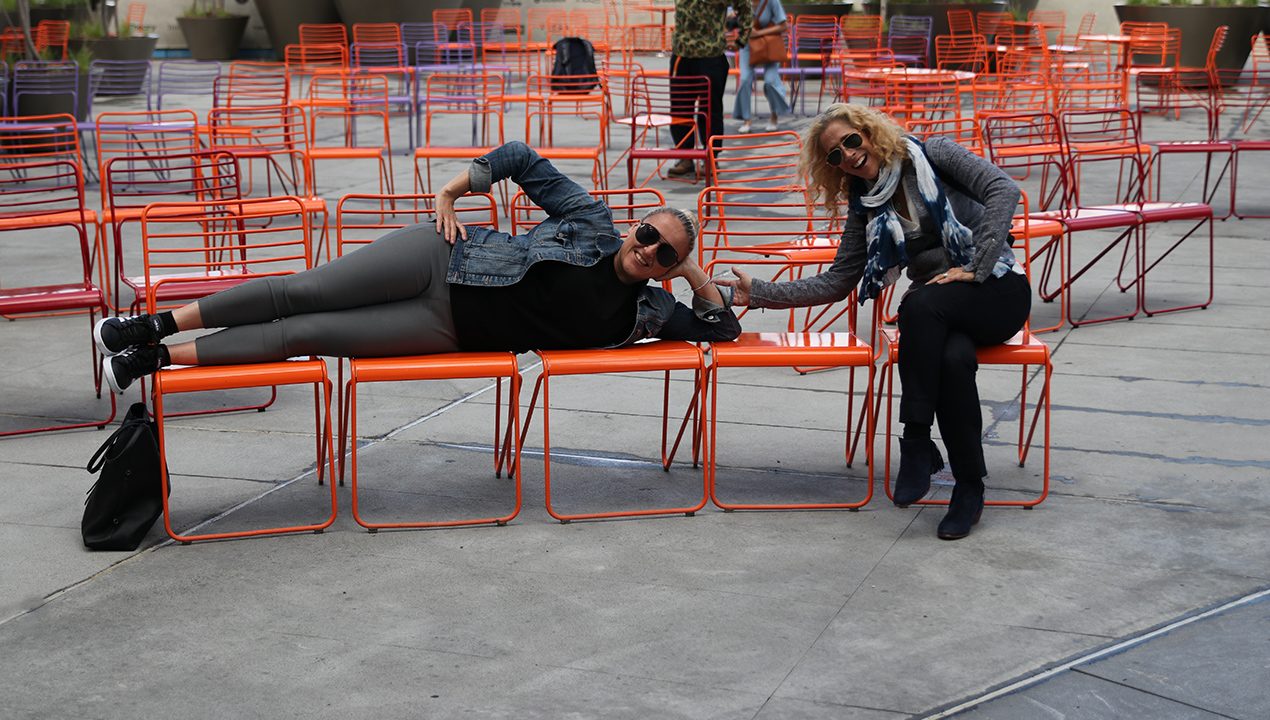 Becky and Barb at Hudson Yards in NY