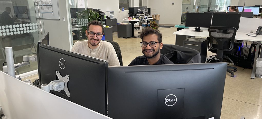 Zakaria and Vidu working hard at Maglin