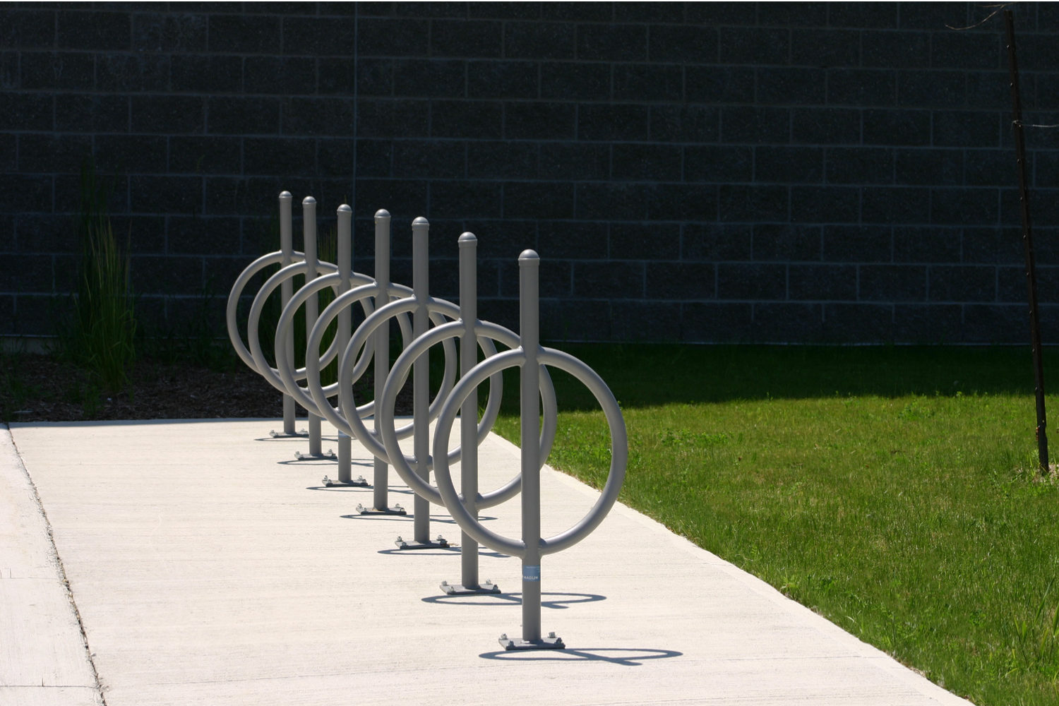 100 Series Bike Racks lined up in Guelph