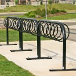 300 Series Bike Racks lined up in a neighborhood