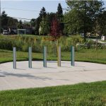 MUG Bike Racks in park setting