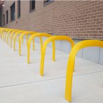 Brightly painted SC 1600 Bike Racks