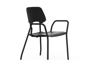 MCH-3500-00002: ARIES Chair with arms, black powdercoat