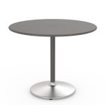 MTB-1800-00001: Battery Cafe Table, 36in D, Stainless Steel Base, Steel Powdercoated top - Bronze 14 Gloss