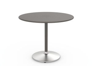 MTB-1800-00001: Battery Cafe Table, 36in D, Stainless Steel Base, Steel Powdercoated top - Bronze 14 Gloss
