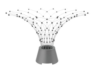 MSH-3600-00001: 3600 Series - Urban Canopee Corolle Mini, Steel Frame, Fiberglass Mesh, Contrario Planter, Freestanding