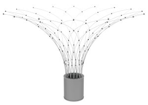 MSH-3600-00005: 3600 Series - Urban Canopee Corolle Large, Steel Frame, Fiberglass Mesh, Standard Planter, Surface Mount