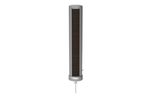 MBO-0720-00015: 720 Bollard with Base Type 3/4 - Removable, Cast Aluminum Top and Base, Thermally Modified Ash Trim