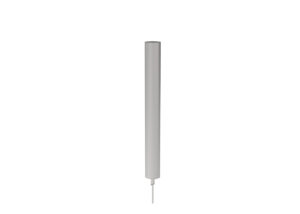 A vertical cylindrical bollard with a mounting spike at the base.