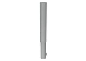 A vertical grey cylindrical pole.