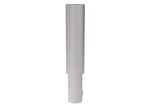 A light gray cylindrical post with a wider top section.